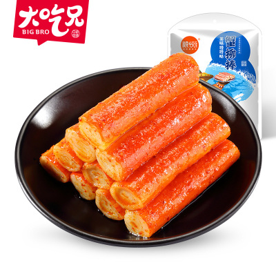 大吃兄蟹柳棒香辣味108gx1袋粮悦即食蟹棒同款网红休闲零食