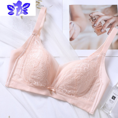 Ideamini性感薄款大码内衣女大胸显小文胸无钢圈聚拢无痕收副乳胸罩文胸套装