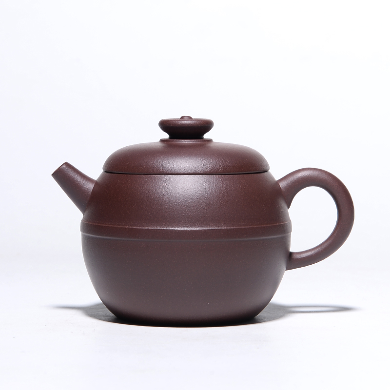 子冶190cc巨轮壶原矿老紫泥宜兴紫砂壶名家纯全手工正品茶具套组