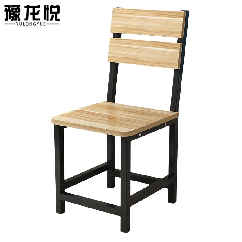 豫龙悦钢木餐椅