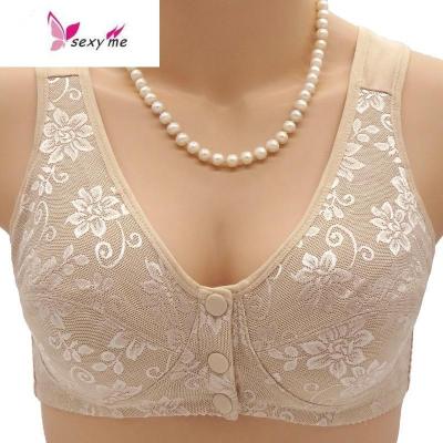 鱼篓(FISHBASKET)夏季中老年乳罩老年人薄款50岁妈妈穿的内衣胸罩妇女老奶奶加大码胸罩