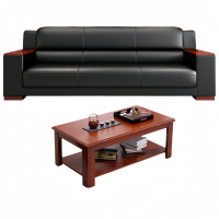 悦兴诚商务沙发组合206*84*93cm(3+茶几)套