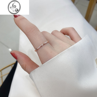 JiMi(2件套)不掉色钛钢戒指女ins潮人轻奢小众设计精致食指戒冷淡风