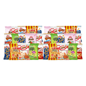 上好佳混合礼包脆鲜虾片洋葱圈粟米条蟹味逸族薯条日式鱼果30包