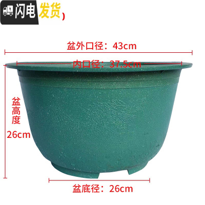 三维工匠塑料花盆特大庭院种植铁树盆景大花盆大码加厚烤漆 430#外口径43高26/cm(一对2个)普通款 加厚加花盆容器