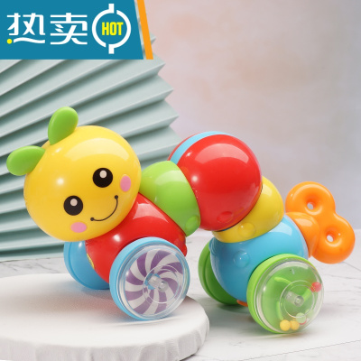 宝宝惯性压力毛毛虫婴儿0-1周岁益智儿童弹出按压玩具车6-8月以上真智力毛毛虫电商包装回力玩具