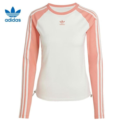 adidas/阿迪达斯三叶草长袖T恤运动休闲针织圆领女装IY0781 C