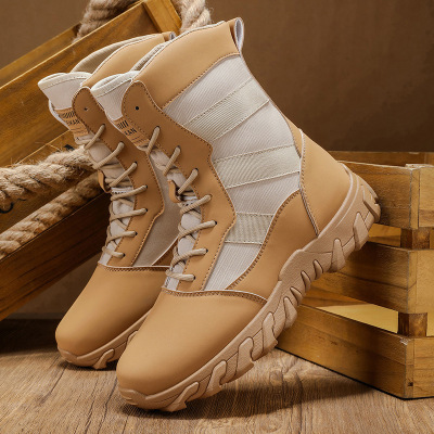 秋冬新款男鞋户外时尚潮流百搭男靴英伦风休闲运动高帮大码靴