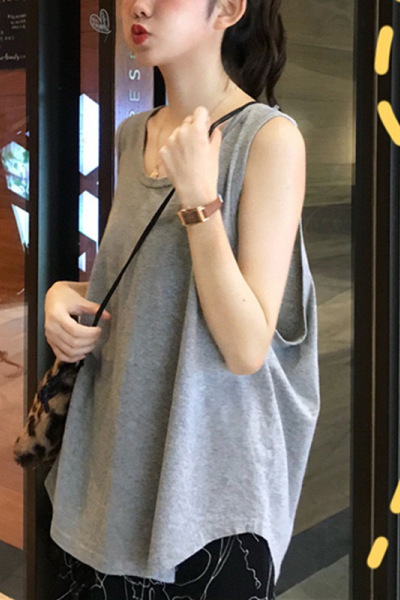 运动小背心女韩版夏季性感外穿女装宽松无袖T恤上衣吊带打底衫女