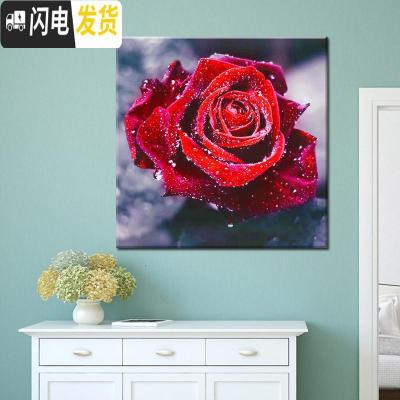 三维工匠2020新款5D钻石画客厅满钻玫瑰简单自己绣十字绣粘贴异形 [满钻全贴50*50厘米]异形钻钻多302套工具包