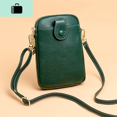 皮妈妈放手机的斜挎包女2020新款大荔纹牛皮竖款零钱袋迷你小包NEW LAKE女斜挎包