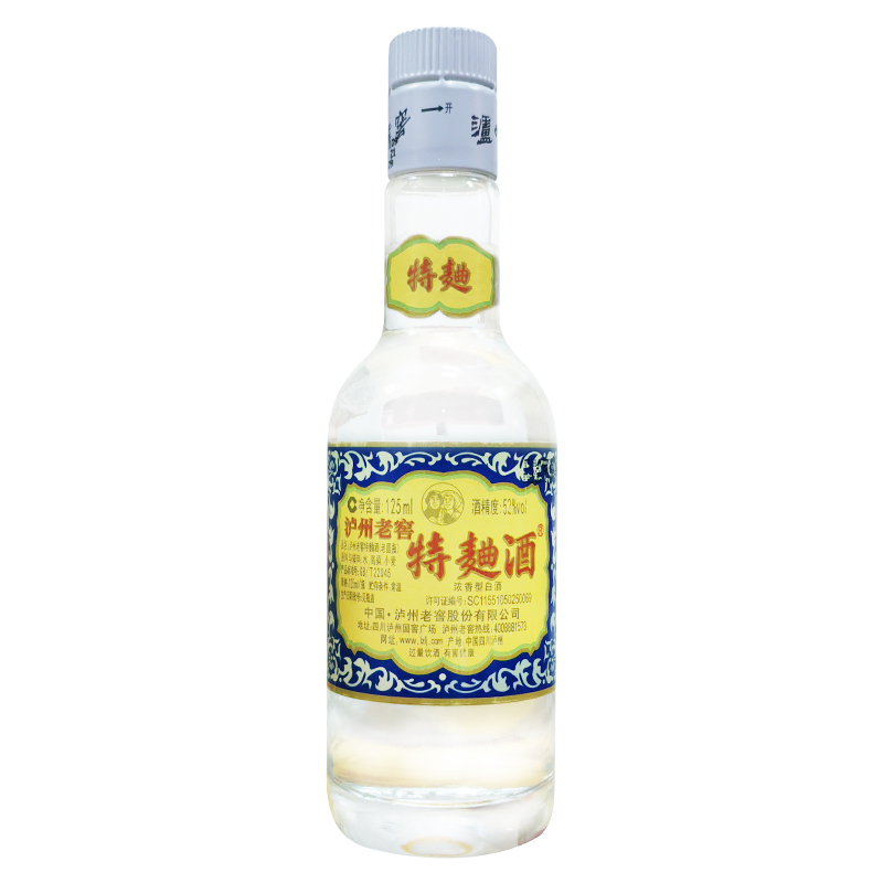 泸州老窖特曲60版小酒 浓香白酒 光瓶 125ml*1