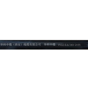华科中缆 铠装电力电缆 VV22-0.6/1KV-2×35 米