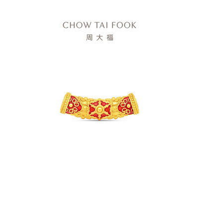 周大福故宫系列 锦绣繁花 足金黄金转运珠R39064