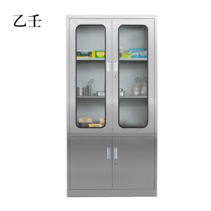 乙壬文件柜不锈钢柜子储物柜资料柜档案柜带锁文件柜201大器文件柜[工厂现做 7天内发货]