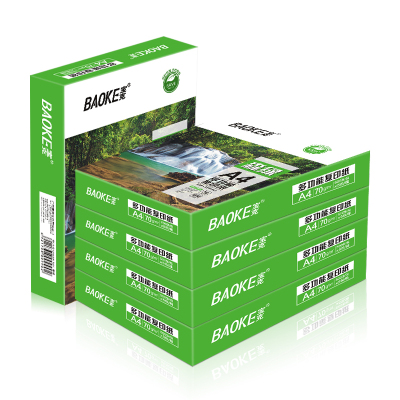 宝克(BAOKE)CP071 70g森绿A4多功能复印纸/办公用纸 500张/包 5包/箱 1箱