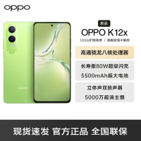 OPPO K12x 12GB+256GB 凝光绿 80W超级闪充 5500mAh超大电池 四年久用流畅 5G直屏智能手机