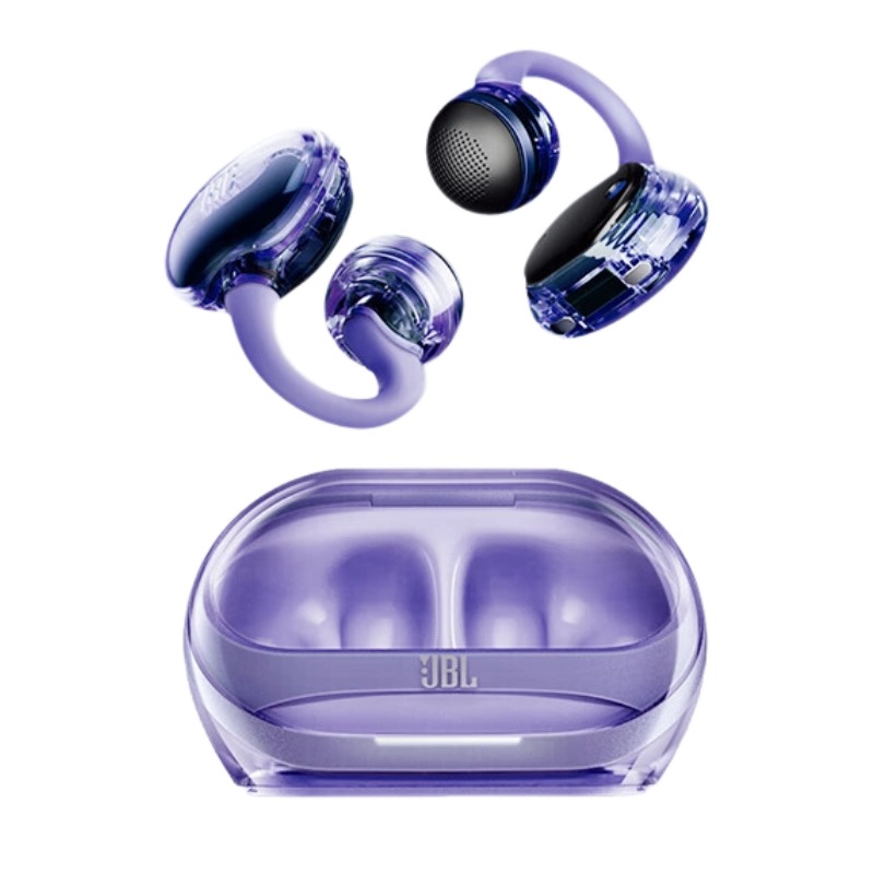 JBL Soundgear Clips开放式真无线耳机,青黛紫