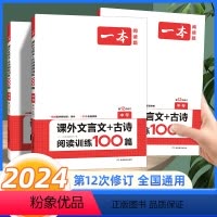 课外文言文+古诗文阅读 九年级/初中三年级 [正版]2024版一本语文中考课外文言文+古诗+名句阅读训练100篇 初三古