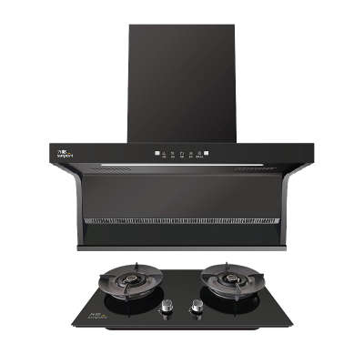 兴邦顶侧双吸大吸力油烟机+5.2KW直燃火灶具一级能效套餐顶侧双吸台嵌两用挥手感应