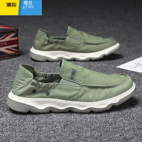 聚范老北京布鞋男士2024新款夏季一脚蹬懒人帆布透气开车休闲潮流男鞋