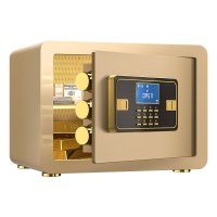 臻远ZY-NW-BXGS-03全钢实心保险柜办公防盗保险箱 高25cm金色电子款