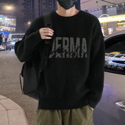 [3件8.5折127.4元,叠加优惠券]唐狮男士毛衣秋冬季男式毛衣字母图案毛衣毛衣男毛衣男秋冬男款毛衣