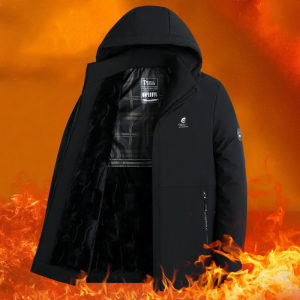 啄木鸟棉服男款2025冬爸爸装新款加绒加厚防寒棉袄中老年棉衣外套