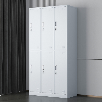 臻远 铁皮柜健身房存包柜员工柜储物柜 6门更衣柜