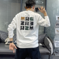 新款卫衣男秋冬季加绒圆领字母印花套头上衣男士潮ins长袖打底衫