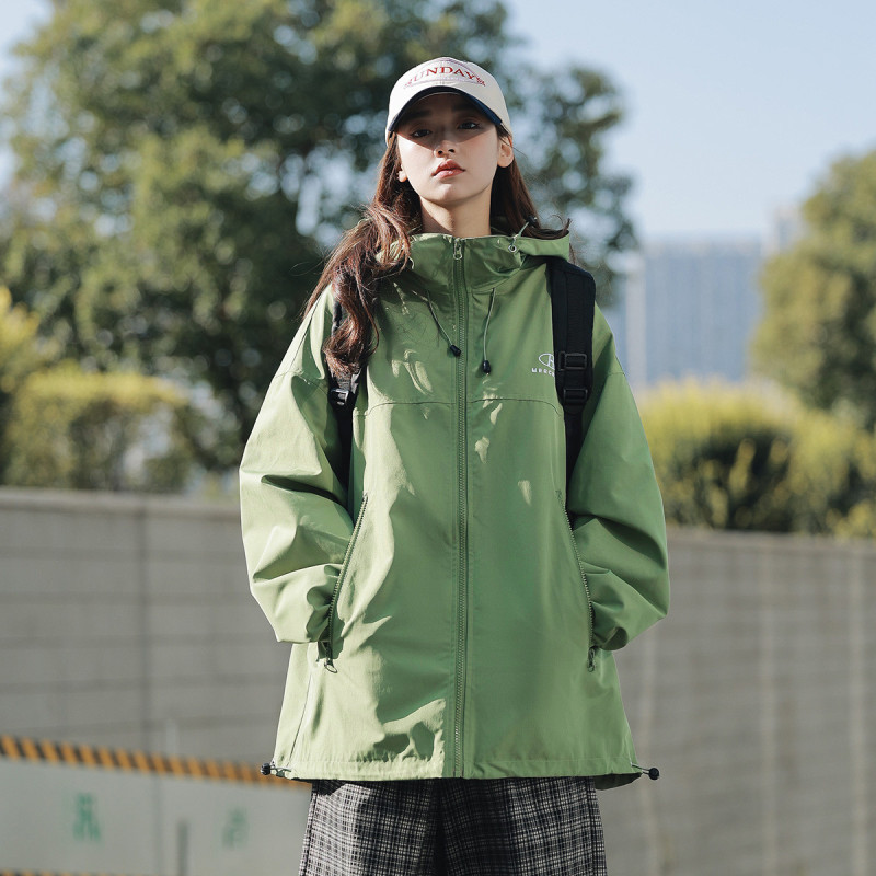 [2.5折价118元]唐狮秋季外套女新款韩版宽松连帽工装开衫上衣学院风酷潮百搭