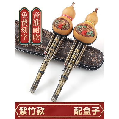 紫竹葫芦丝斗牛士乐器C调降B调初学者小学生防摔胡芦丝专业演奏型儿童
