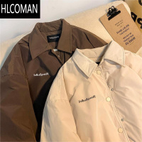 HLCOMAN复古港风棉衣外套男款冬季ins高街潮牌美式夹克宽松休闲p暖棉服