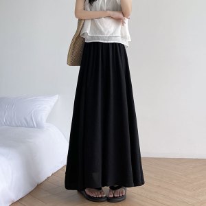 白色褶皱裤裙女春秋夏季薄款2026新款高腰垂坠感小个子休闲阔腿裤
