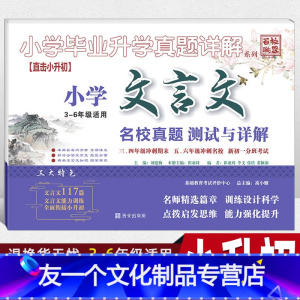 小学文言文(3-6年级) 小学升初中 [友一个正版]2022小升初文言文专项训练测试卷真题名校分班卷 语文阅读理解试卷人