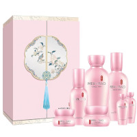 (MEIFUBAO)美肤宝套装护肤套装 金钗玉润锦绣礼盒 水+乳+精华+面霜+眼霜+体验装(水+乳)保湿补水新老款随机发