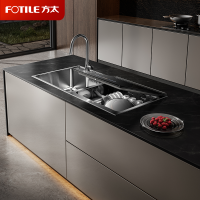 方太水槽洗碗机家用 10套双层顶配锅碗同洗 洗碗不弯腰 五星消杀认证 不锈钢槽体水槽一体嵌入式02-M3