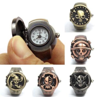 戒指表海贼王动漫学生手表创意手指表男女款翻盖复古同款同款