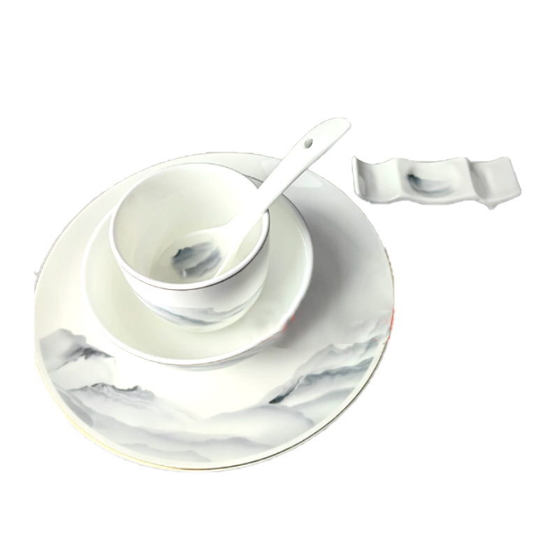 唯雅餐具套装(盘/碗/勺/筷架/杯)仅烟台五区供货