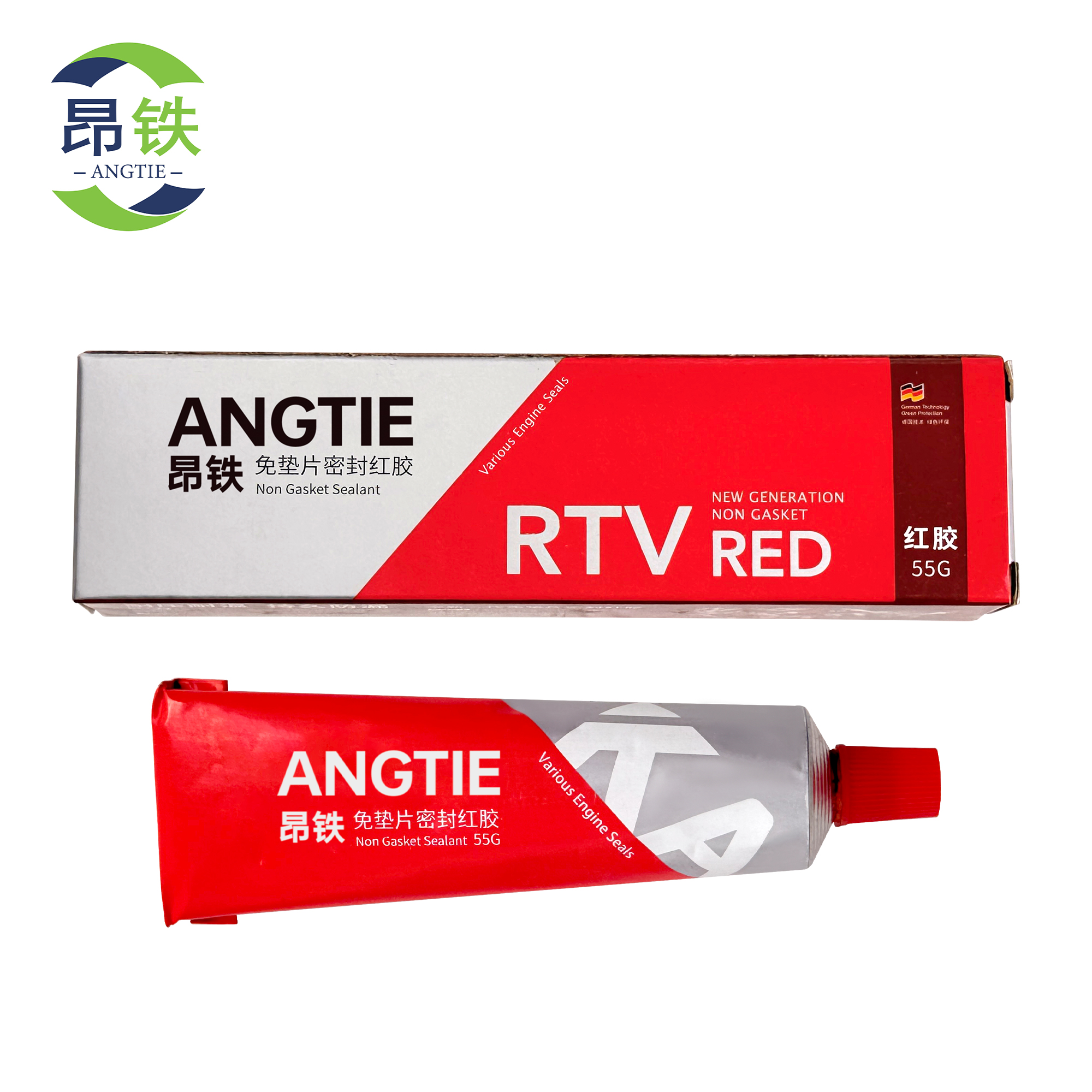 昂铁免垫片平面密封胶588胶红胶55g支