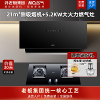 名气抽油烟机灶具套装家用厨房侧吸21立方大吸力2215A吸排烟机烟机+5.2KW天然气灶A6812B
