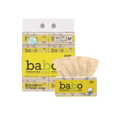 斑布(Babo)抽纸6D压花系列4层90抽*10包 360°轻柔星座压花纸巾餐巾纸卫生纸(BKR90B10)