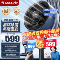 格力(GREE)空气循环扇直流变频四季净化扇家用落地扇电风扇轻音小风扇[等离子净化]FXDZ-20X62Bfg3 语音款