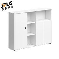 金菲罗格办公柜木质简约现代档案资料柜储物办公室柜子 180*40*180cm全白