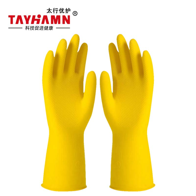 太行优护 乳胶手套 加厚黄色 均码 TS0302L 双