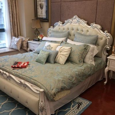 欧式床双人床白色实木床 主卧婚床新古典床法式大床1.8米公主床