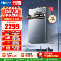 海尔(Haier)燃气热水器16升[小红花套系KL5PRO]燃气热水器天然气无级变频水伺服 汤泉级恒温
