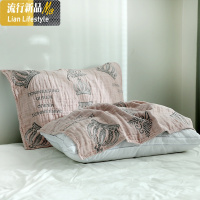 2019日系棉6层褶皱加厚纱布枕巾一对男女学生单人枕头巾 三维工匠