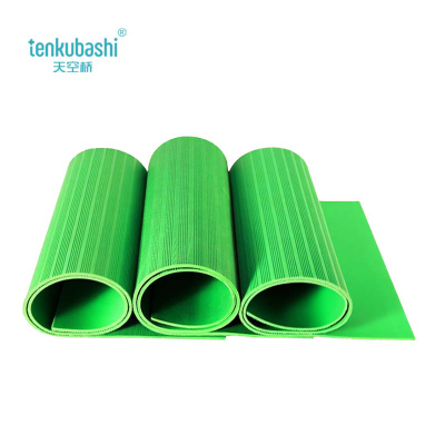 天空桥 绝缘胶垫 绿色条纹 6kv 3mm*1米*10米 卷