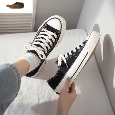 鮀品2021年春秋季新款低帮帆布鞋女鞋子板鞋学生百搭ulzzang布鞋